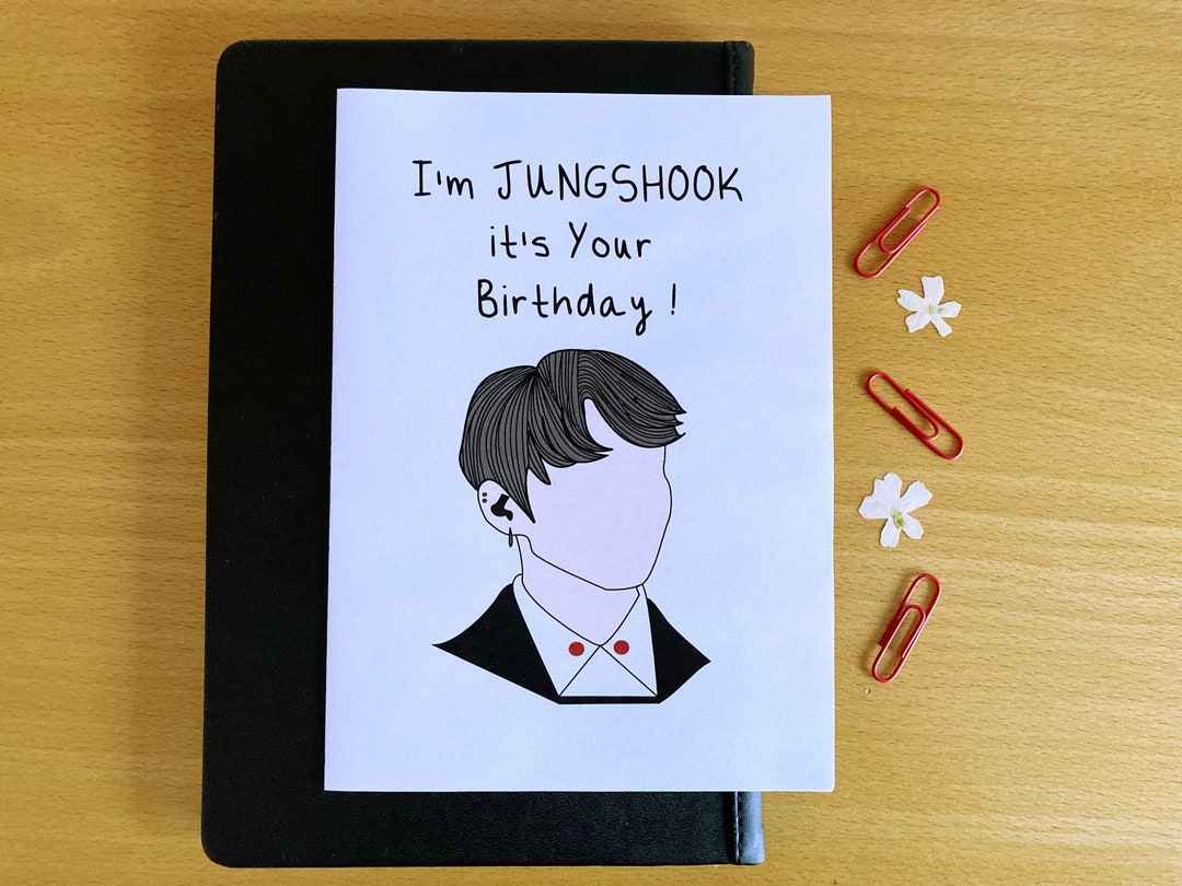 Printable BTS Birthday Card, Jungkook, KPOP, Bangtan Boys, BTS Birthday ...