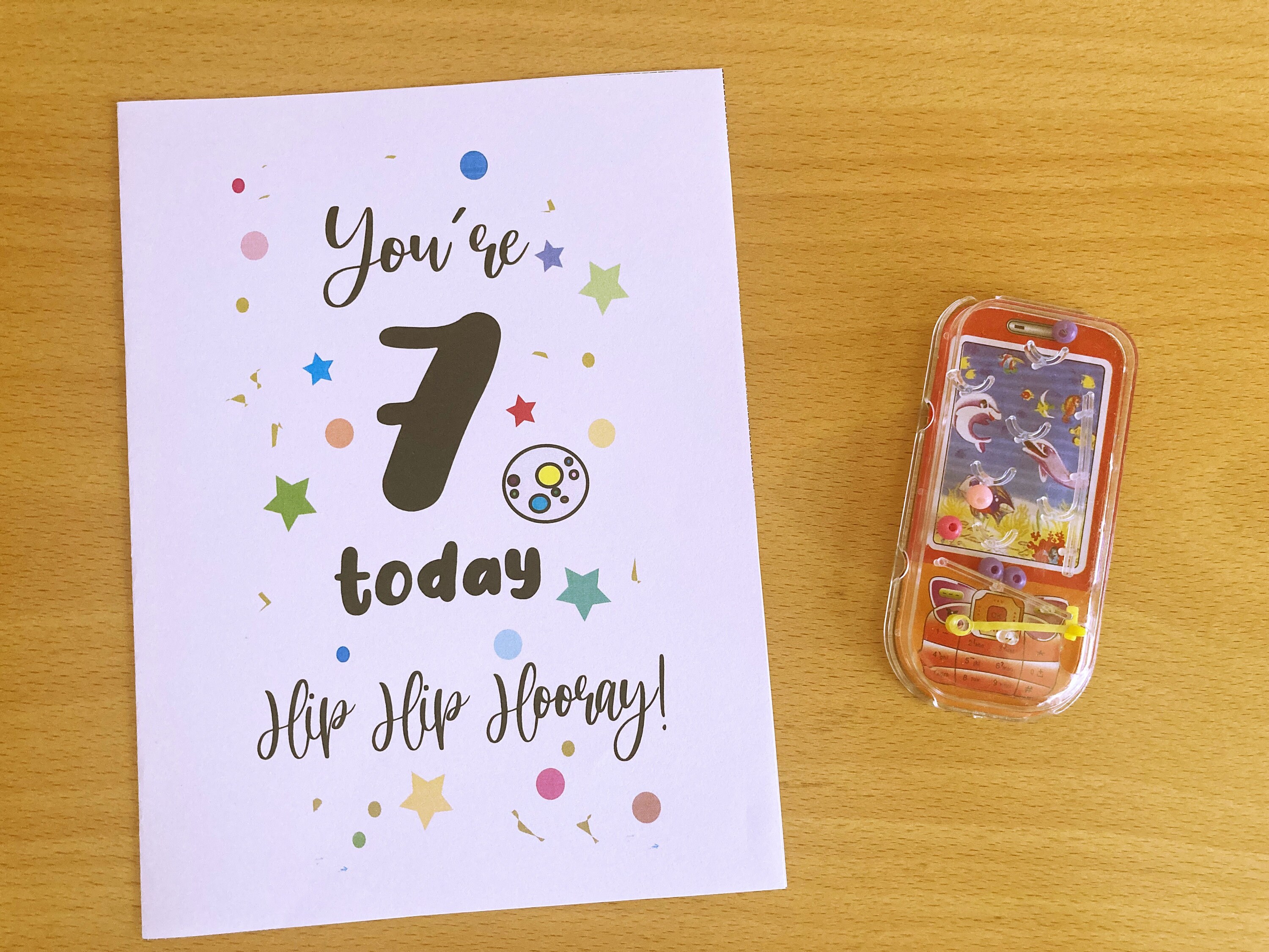 Printable 7th Birthday Card 7 Today 7th Birthday 7th - Etsy