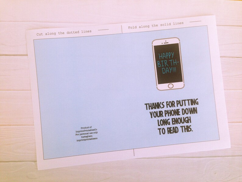 Printable Birthday Card, Funny Birthday Card, Teen Birthday Card ...