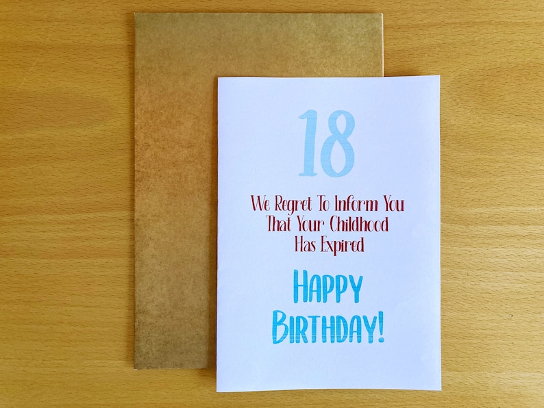 Ephlyn 1Pcs 18th Birthday Cake Topper KKS1 Black Gold I Regret To Inform You That Your Childhood - View #6