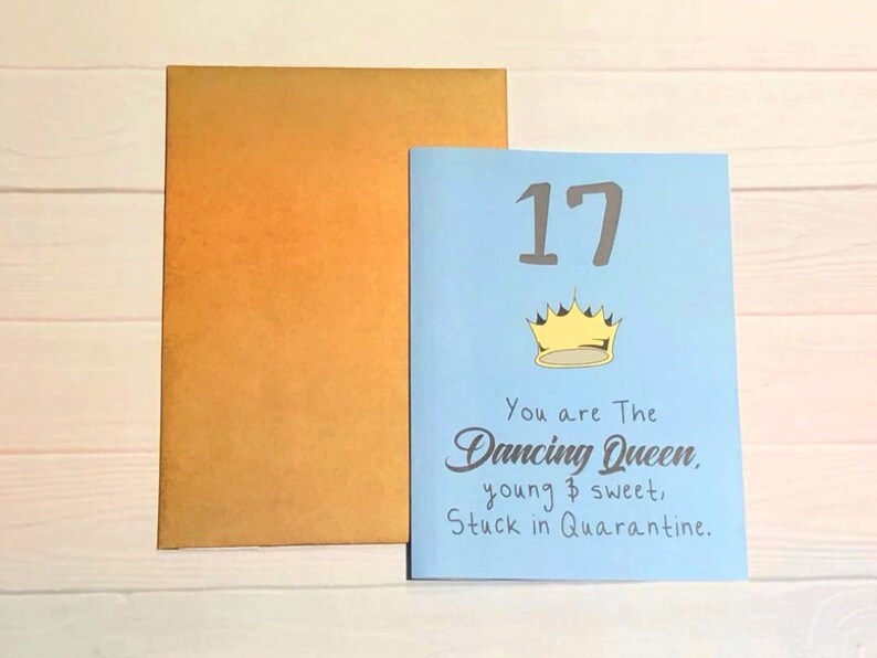 Printable Birthday Card 17th Birthday Quarantine Birthday | Etsy