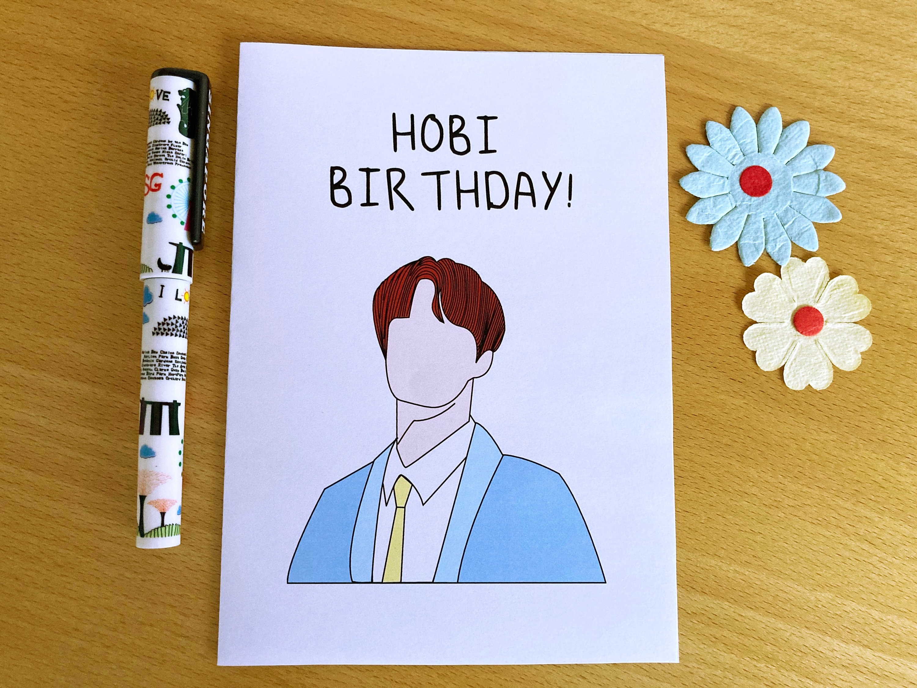Printable BTS Birthday Card Hobi Birthday Bangtan Boys BTS - Etsy