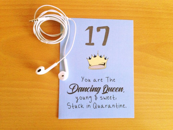 Printable Birthday Card 17th Birthday Quarantine Birthday Etsy