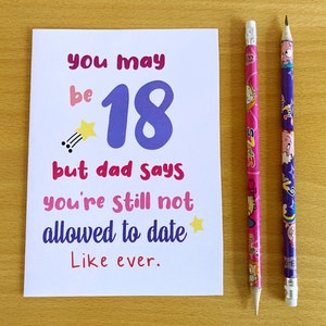Printable 18th Birthday Card, Funny 18th Birthday Card, 18th Birthday, Girl 18th Birthday Card, Birthday Card Joke, Eighteen