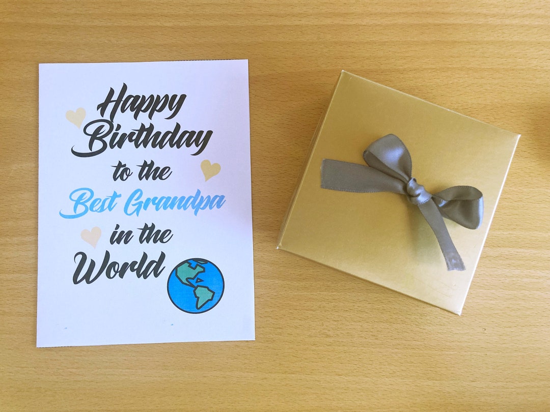 Printable Grandpa Birthday Card, Grandfather Birthday Card, Best ...