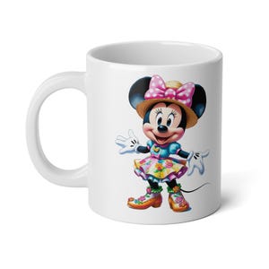 3D Cute Minnie Mouse  Mug Wrap,cute bee, 3D Mug Wrap Sublimation Design PNG, 11oz and 15oz Stitch Mug Wrap,Digital design, High Resolution