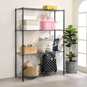 4-shelf Wire Free Standing Shelving Storage Shelving