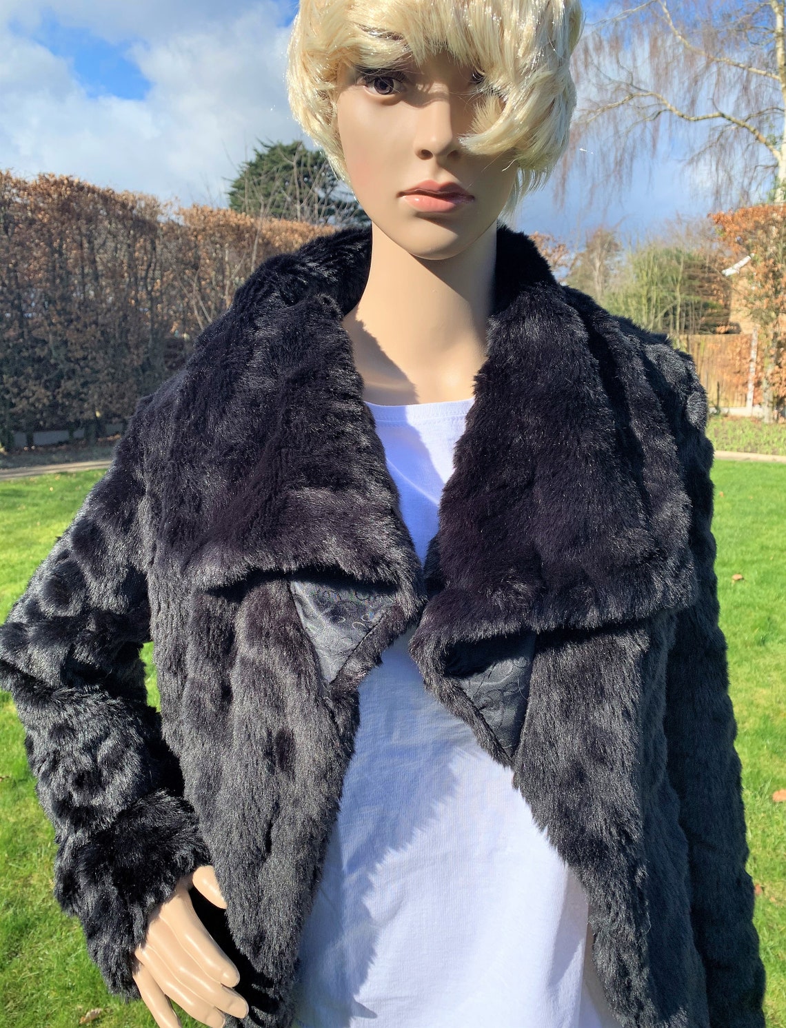 Sale New LIPSY LONDON Faux Fur Jacket UK Size 10 Etsy