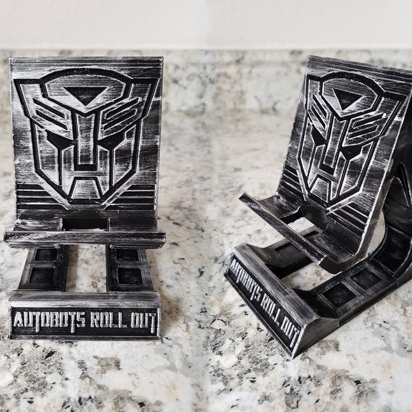 STL File only - 80's Cartoon themed Transformer/ Autobot cellphone stand