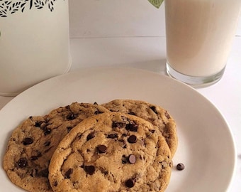 Vegan Chocolate Chip Cookies, Gluten Free Chocolate Chip Cookies, Gluten Free Baked Goods Vegan Cookie Gift, Gluten Free Cookie Dairy Free