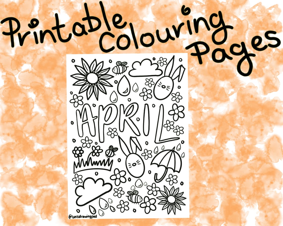 Colouring pages coloring pages spring activities kids | Etsy