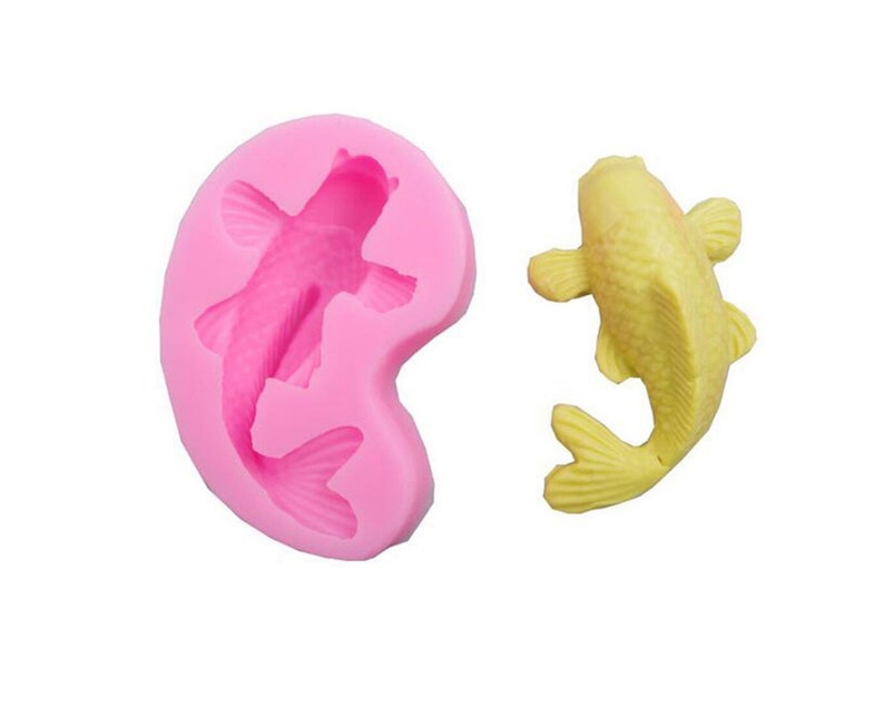 Silicone Koi Mold Lucky Carp Fish Mold Carp Fish Fondant Silicone Mold Japanese Fish mold Fish Silicone mold