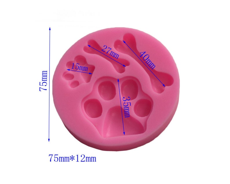 Dog Bone Silicone Mold,Mix Size Pet Paw Bone Dog Cat Animal,DIY Animal Footprints /& Bone Cake Jelly Candy Decoration Baking Tool Moulds