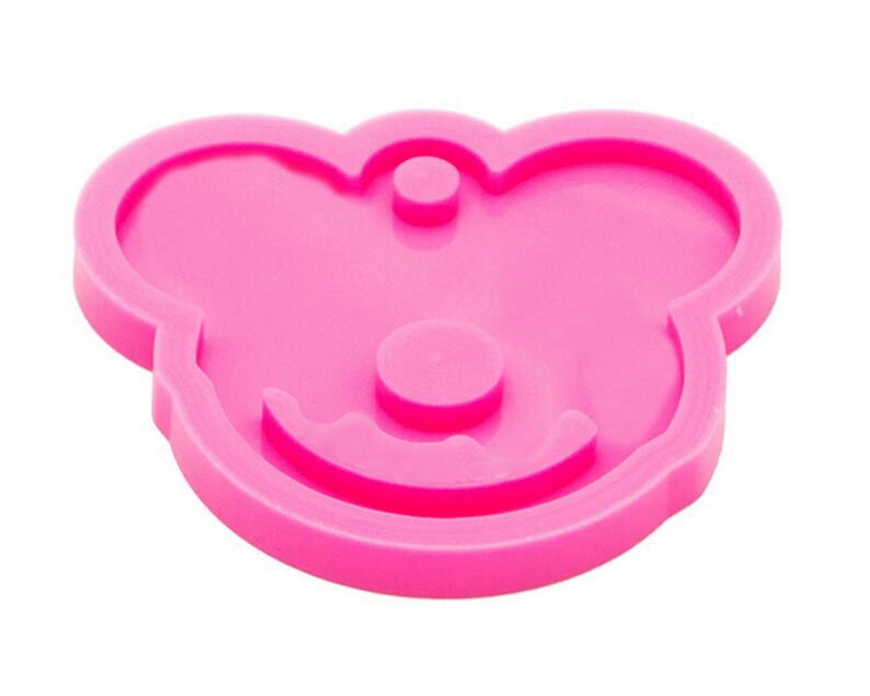 Bear head mold DIY Mouse head epoxy resin craft silicone keychain molds Key ring accessories,Silicone Mold,Jewelry Mold Glitter Mold