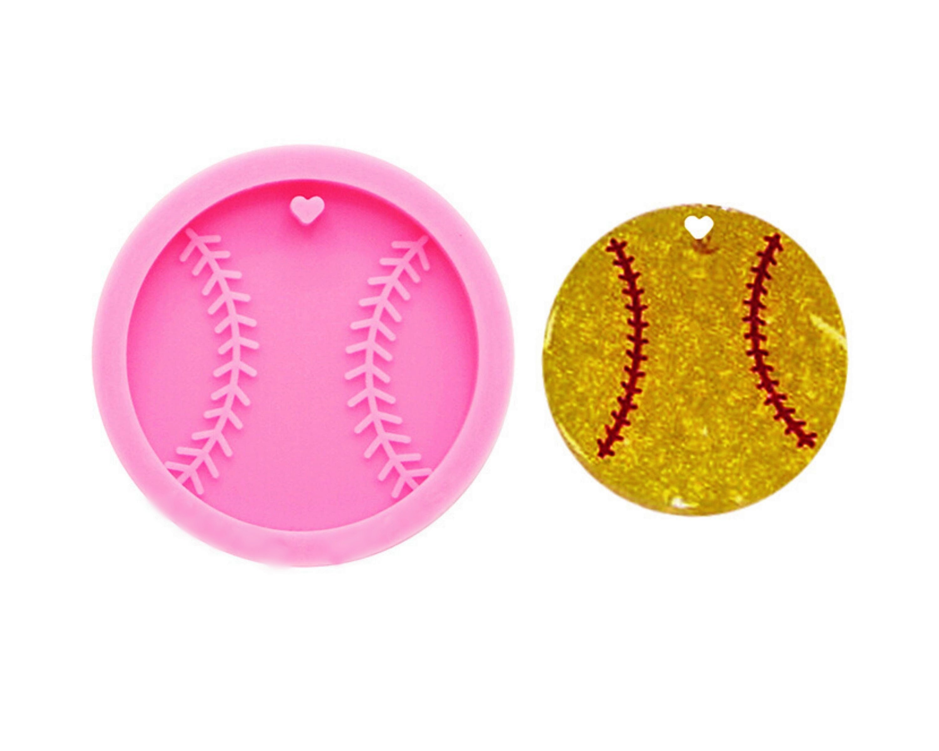 Shiny baseball keychain mold DIY epoxy resin table keychain Etsy