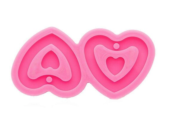 I Love You love heart silicone earring mould