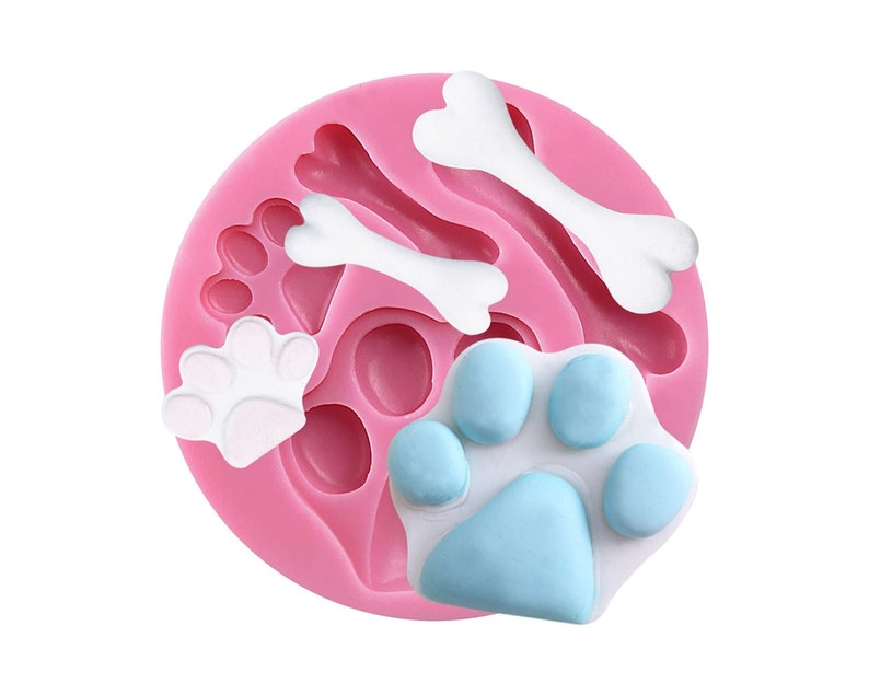 Dog Bone Silicone Mold,Mix Size Pet Paw Bone Dog Cat Animal,DIY Animal Footprints /& Bone Cake Jelly Candy Decoration Baking Tool Moulds