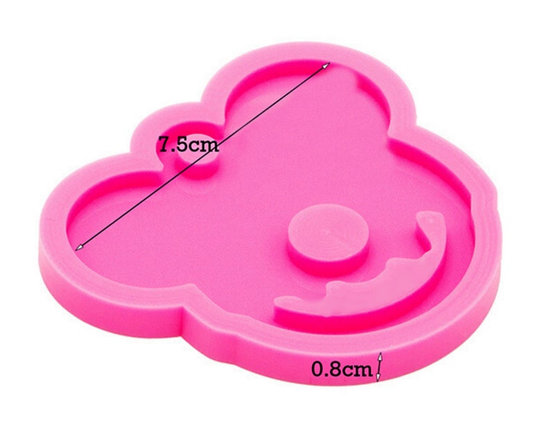 Bear head mold DIY Mouse head epoxy resin craft silicone keychain molds Key ring accessories,Silicone Mold,Jewelry Mold Glitter Mold
