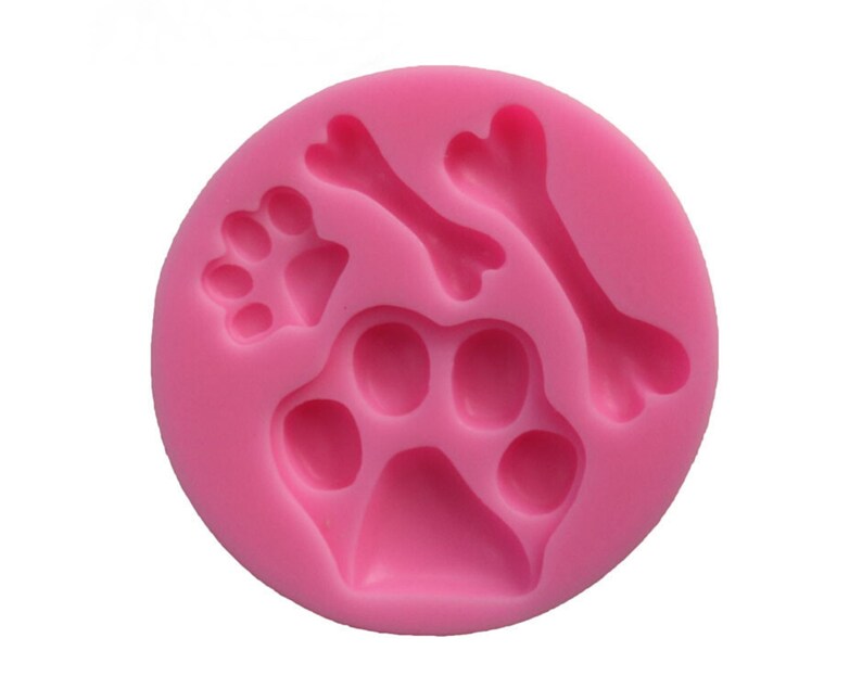 Dog Bone Silicone Mold,Mix Size Pet Paw Bone Dog Cat Animal,DIY Animal Footprints /& Bone Cake Jelly Candy Decoration Baking Tool Moulds