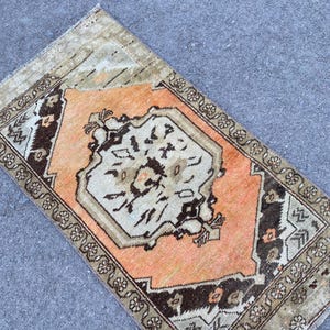 2x3 Turkish Rug, Mini Rug, Oushak Rug, Vintage Rug, Handmade Rug, Small Rug, Bedroom Rug, Wool Rug, Bathroom Rug, Door Mat rug,&#39;1.6 x2.9&#39;