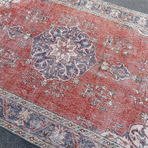6x9 Turkish Area Rug, Vintage Rug, Handmade Rug, Area Rug, Office Rug, Kitchen Rug, Oushak Rug, Ethnic Rug, Oriental Rug, 5.5 x 9.2 feet.