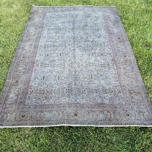 5x7 Oushak Rug 5x7 Vintage Rug 5x7 Turkish Rug Livingroom Rug Area Rug Kithcen Rug Handmade Rug Soft Rug Oriental Rug 4.6 x 6.9  ft