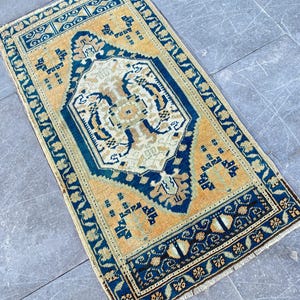 2x4 Turkish Rug,Oushak Rug, Vintage Rug,Home Decor Rug,Handmade Rug, Bedroom Rug,Room Rug, Design Rug,Bathroom Rug,Doormat Rug, &#39;&#39;1.8x3.5&#39;&#39;.