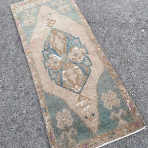 2x4 Turkish Rug,Oushak Rug, Vintage Rug,Home Decor Rug,Handmade Rug, Bedroom Rug,Room Rug, Design Rug,Bathroom Rug,Doormat Rug, &#39;&#39;1.4x3.6&#39;&#39;.