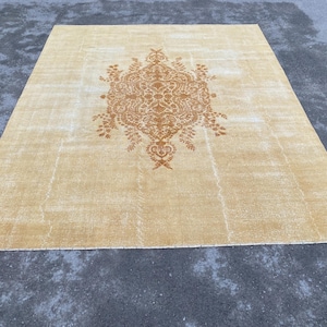 11x14 Madallion Rug, Large Turkish Rug, Oversize Rug, Wool Knotted Rug, Extra Large Rug, Handmade Rug, Home Decor Rug, 11.0 x 13.5 ft.