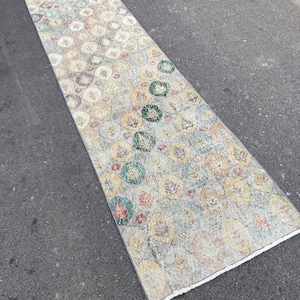 3x11 Turkish Runner, Runner Rug, Vintage Rug, Handmade Rug, Oushak Rug, home decor Rug, Nursery Rug, Hallway Rug , Hallway Rug 2&#39;6&quot;x11&#39;2&quot;