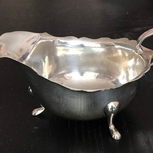 Vintage Silver LARGE & HEAVY Sauce Boat Jubilee Mark Birmingham 1934 by Adie Brothers Ltd