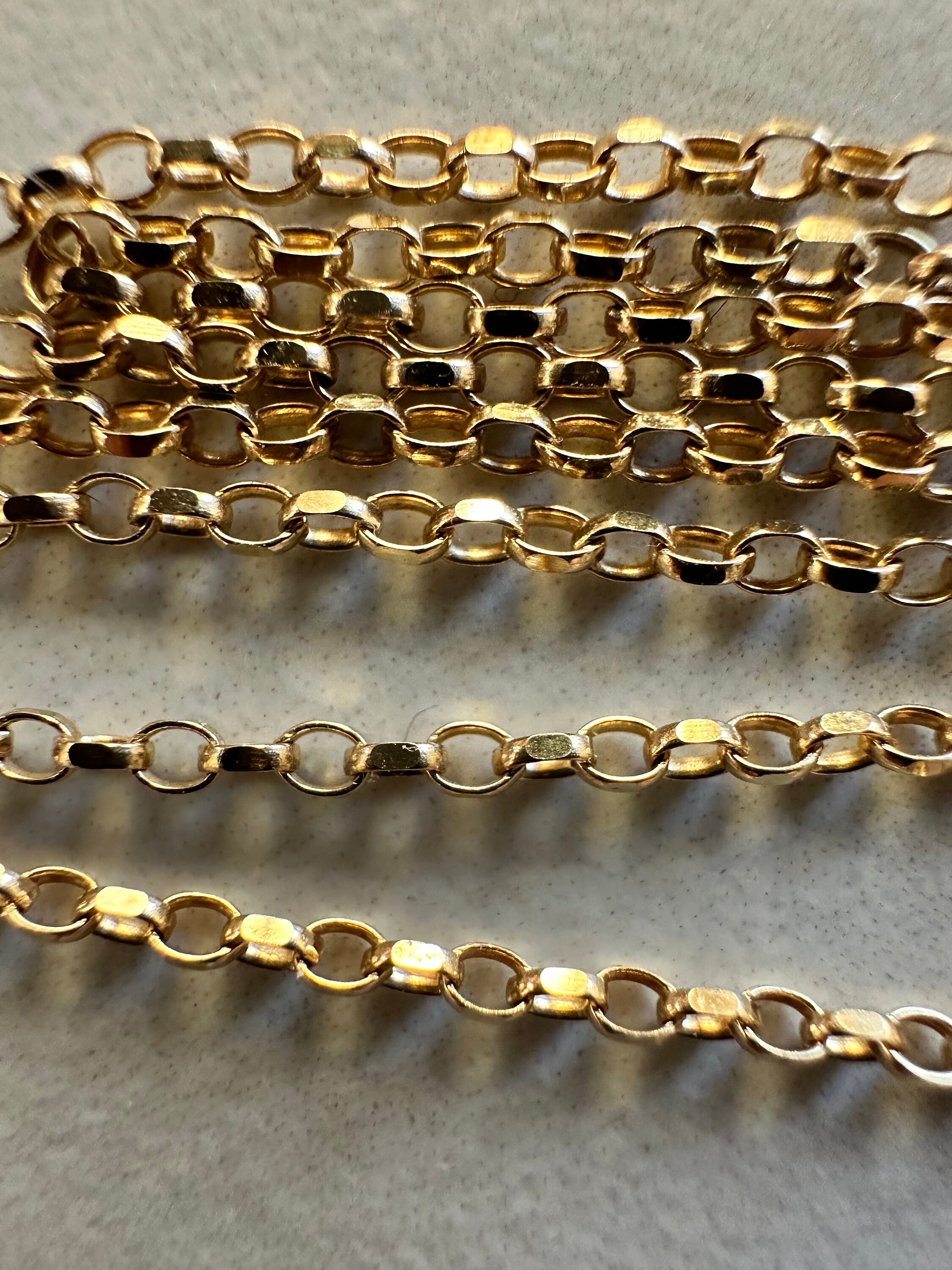 9ct Gold Necklace Etsy