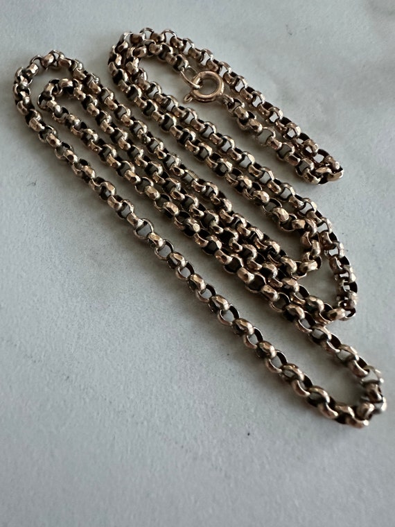 Elizabethan UNISEX Vintage 9Ct Gold Belcher Chain… - image 8