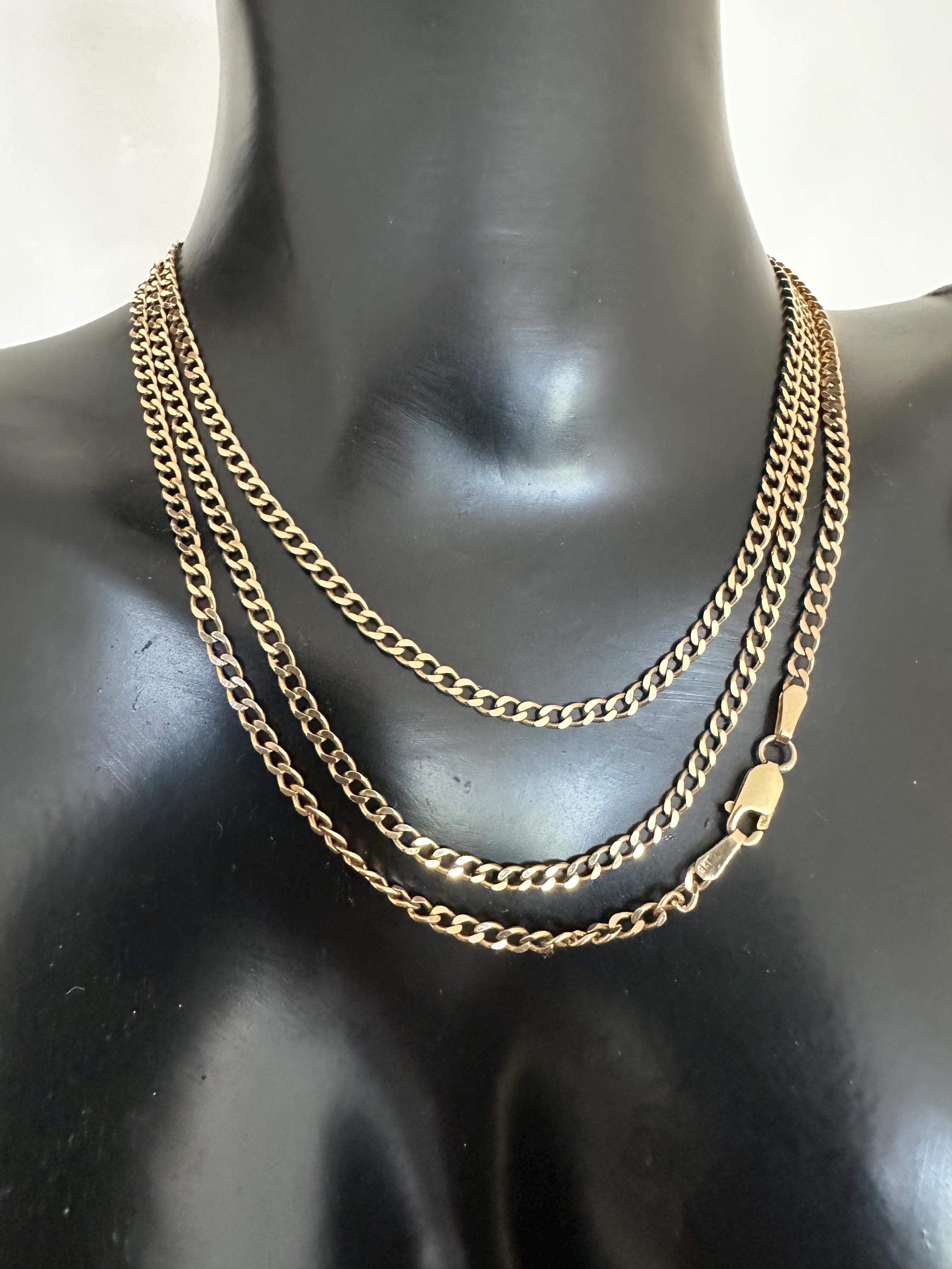 イタリア製ヴィンテージ 9K イエローゴールド ロングカーブリンク