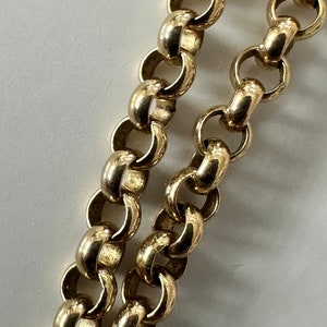 UNISEX HEAVY 9Ct Y Gold Belcher Chain Necklace 3mm London 1999, 12.37Gr, 51Cm