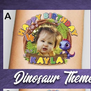 Personalisierte Dinosaurier Thema Party Tattoos, Dino, Dino Party, Geburtstag, Feier