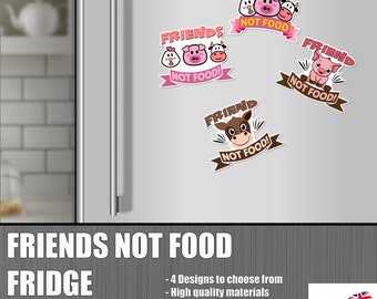 Friends Not Food Fridge Magnets | Fridge Magnets | Vegan | Vegetarian