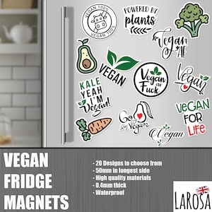 Vegan Fridge Magnets | Fridge Magnets | Vegan designs