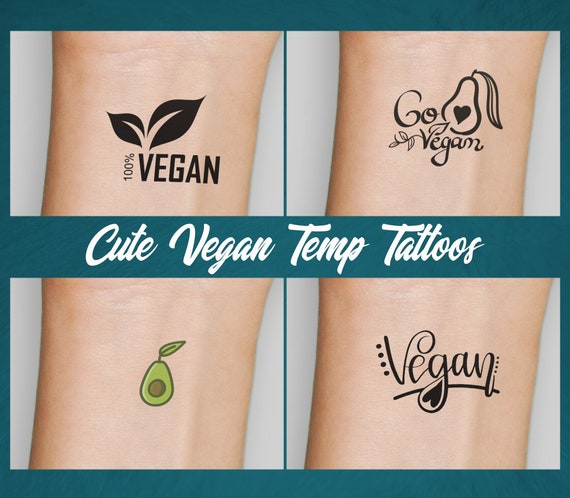 Vegan Temporary Tattoos. 6 Sets to Choose From - Etsy