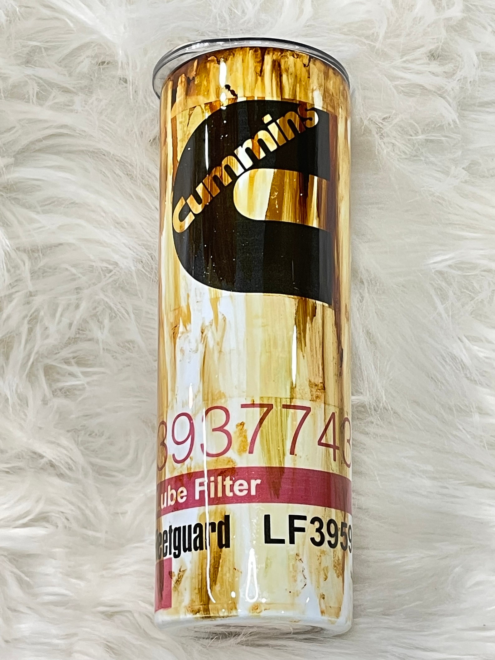 Cummins oil filter tumbler/ 20oz/30oz with lid/ mens tumbler Etsy