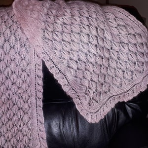 Hand knit summer stole