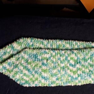 Childs fuzzy scarf with pom-poms