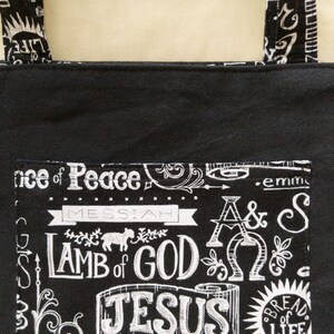 Christian Bible Bag for Women Religious Gifts Large Canvas Church Purse Inspirational Faith Based Tote Bag for Spiritual Wife Mom Pastor Bild 8