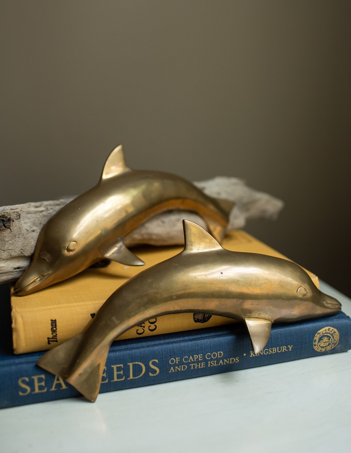 Brass Wall Dolphins Brass Wall Decor Dolphin Sculpture Etsy