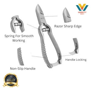 Professional Chiropody Toenail Clippers Thick Nails Tools – Heavy Duty Podiatry Nail Cutter, Straight Jaw Nail Nippers, Toenail Trimmer