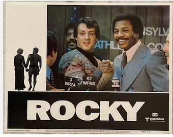 Rocky 1977 Lobby Card Number 3 Movie Poster  Sylvester Stallone Carl Weathers
