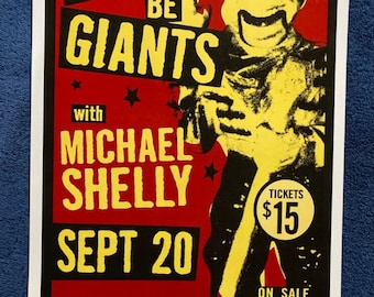 They Might Be Giants 99 Tour  Poster Artist Uncle Charlie Signed Numbers Houston