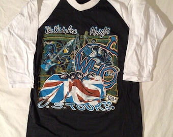 The Who 1979-80 Tour T-Shirt Two-Sided Jersey Style New Condition Poster