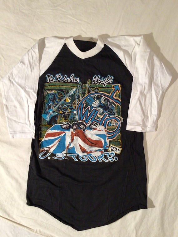 The Who 1979-80 Tour T-Shirt Two-Sided Jersey Sty… - image 1