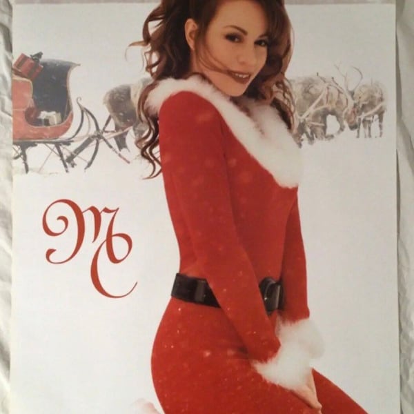 Mariah Carey 1994 Promo Poster Merry Christmas Album New Condition